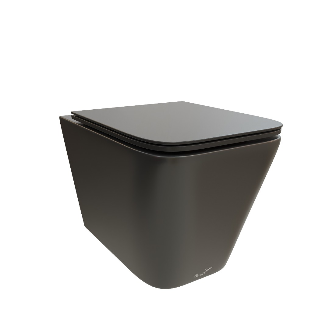 Унитаз подвесной Cerutti SPA MAIELLA Aria MB матовый черный безободковый