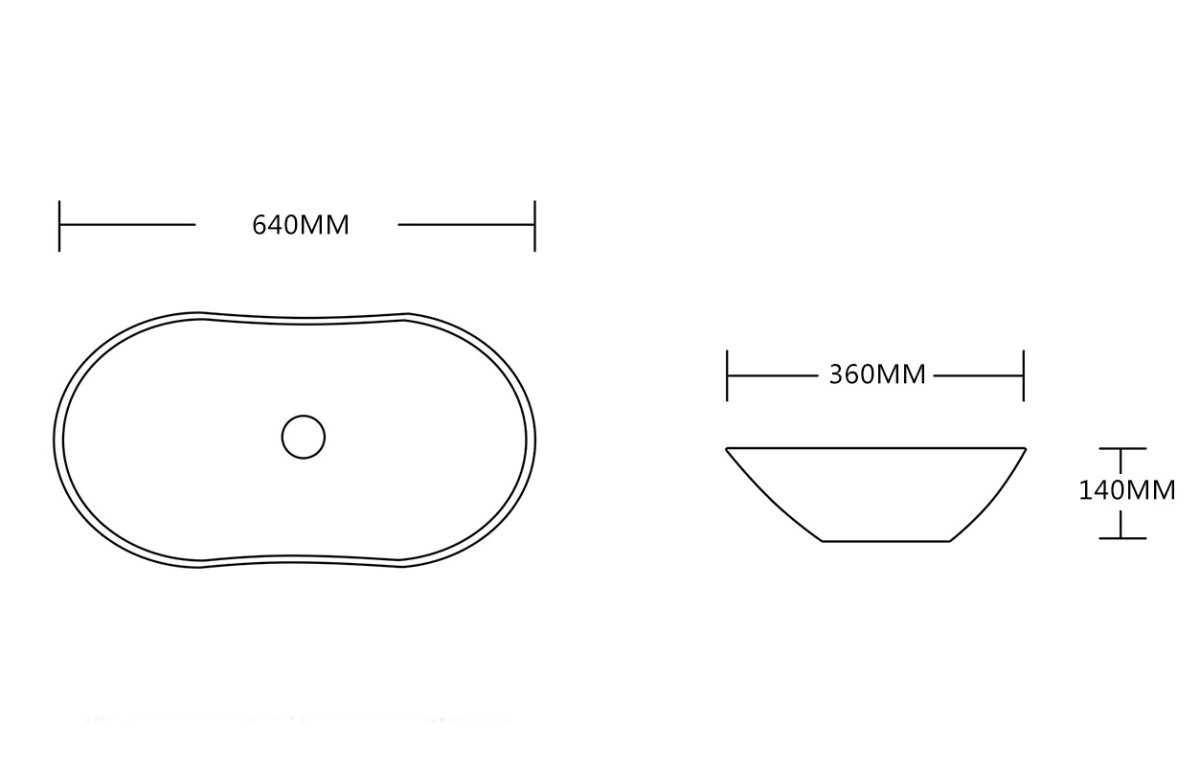 Раковина накладная Ceruttispa CR7031B овальная, белая, 64х36х14 см