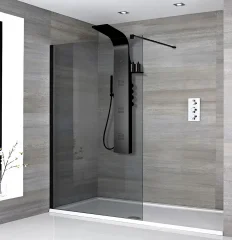 Душевая панель Cerutti SPA BELLA B с гидромассажем, черная, 150х22 см