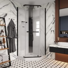 Душевая кабина Ceruttispa Chika 901B тропический душ, угловая, без крыши