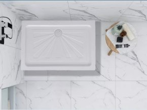 Душевой поддон прямоугольный CeruttiSPA QR121 белый 120х80х12 см