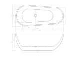 Отдельностоящая акриловая ванна Cerutti SPA MiMi 150 CT11289 без гидромассажа