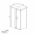 Душевое ограждение CeruttiSPA VITO 110BF L, 80x110x195 см, без поддона