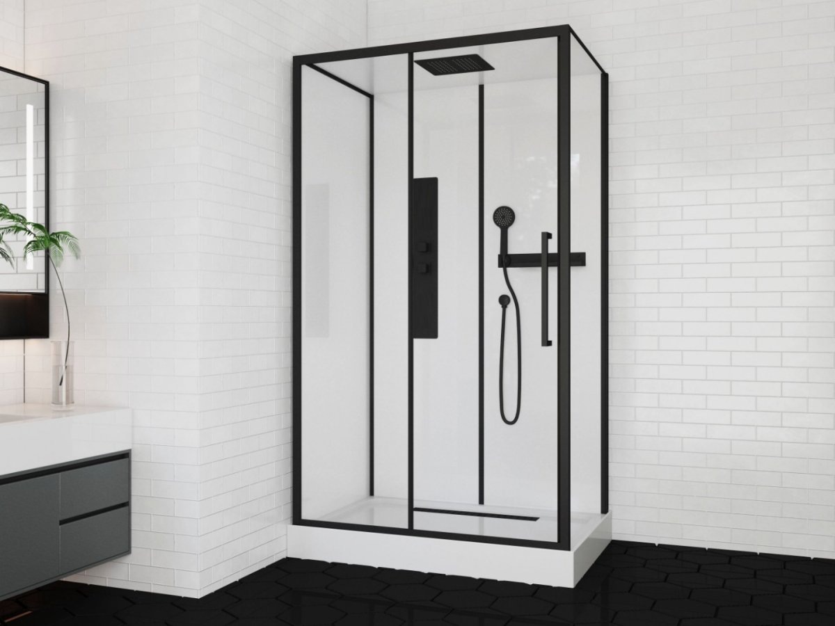 Душевая кабина CeruttiSpa AMI120, тропический душ, закрытая, 120х80х210