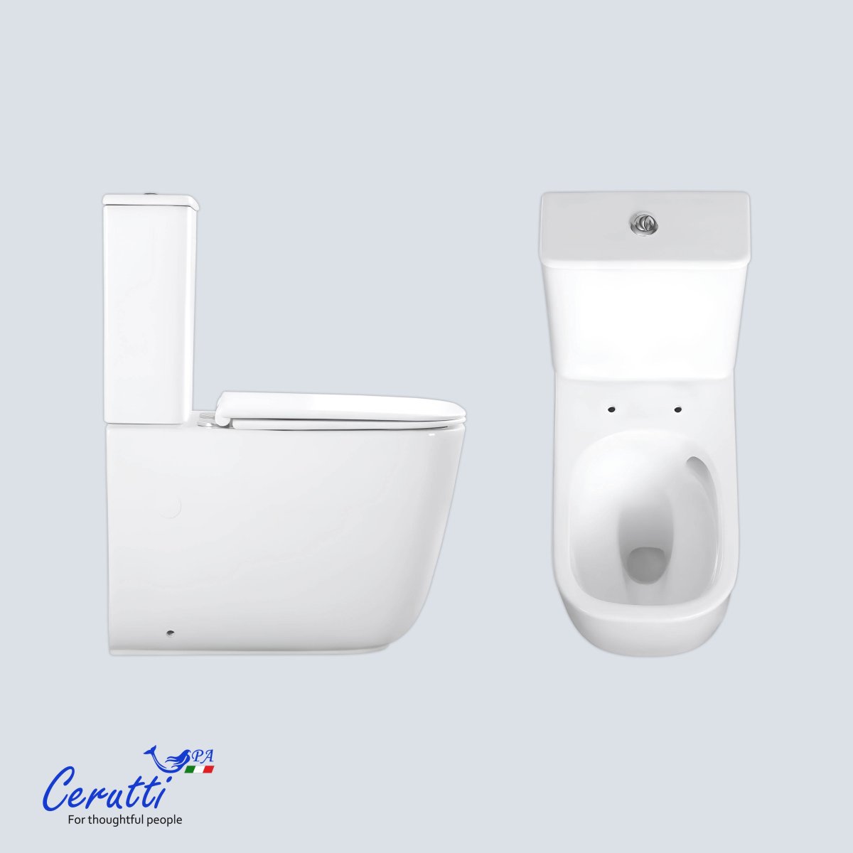 Унитаз компакт ALVARO Tornado безободковый с микролифтом и быстросъемным сиденьем