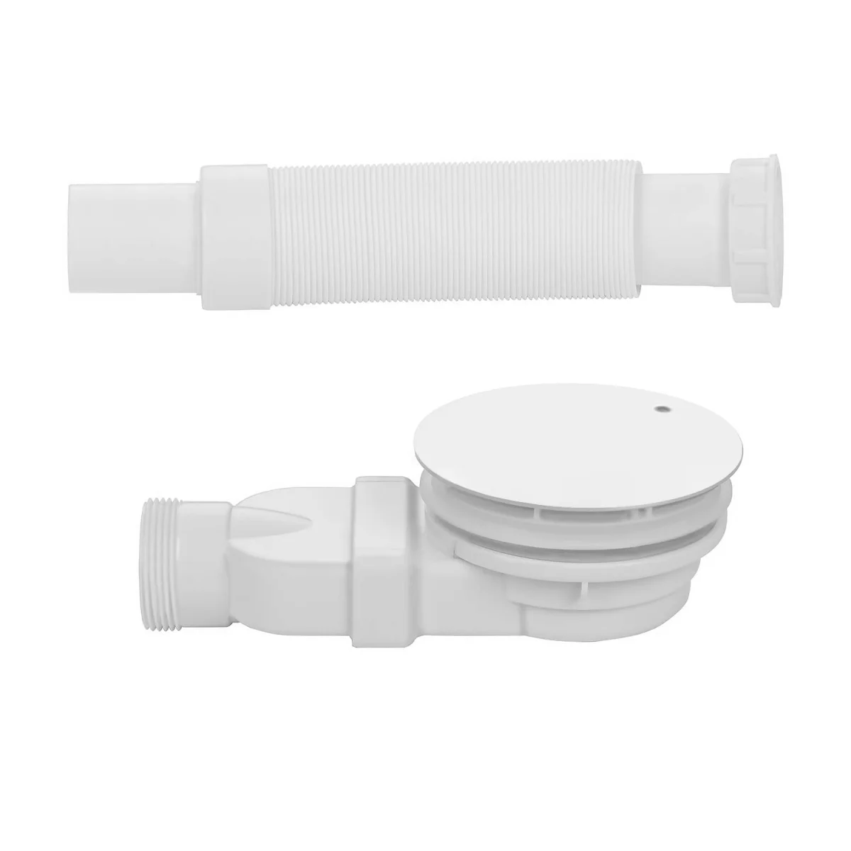 Сифон для низкого поддона Ceruttispa D85мм. под отв. D от 85 до 90мм. с гофрой D40мм. к поддонам Ceruttispa