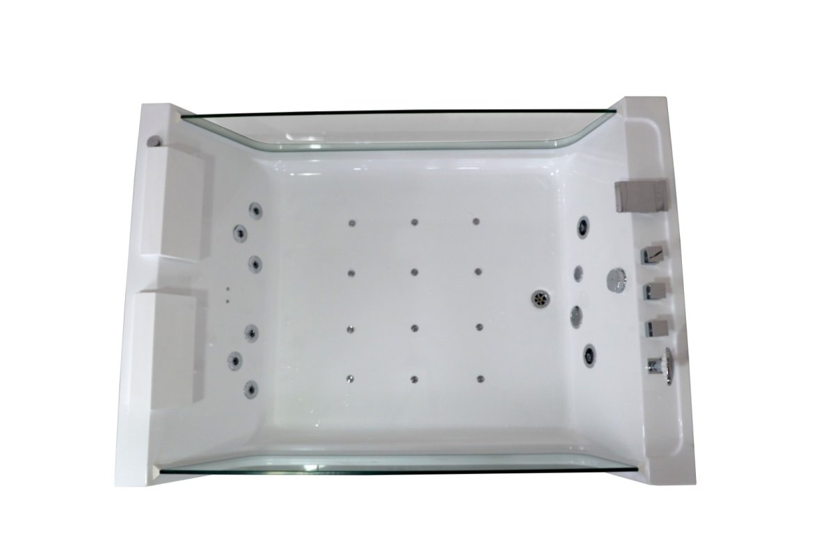 Гидромассажная ванна Ceruttispa C-454A двухместная 170х120 см, с  аэромассажем и цветной подсветкой
