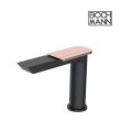 Смеситель для раковины BOCH MANN COMO BG BM10784, цвет ЧЕРНЫЙ, ручка цвет ЗОЛОТО