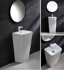 Раковина напольная Ceruttispa SANDRA белая, литая с пьедесталом 44х38х83.5 см