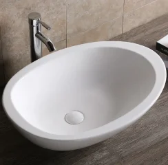 Раковина накладная Ceruttispa CR1005 асимметричный овал, белая, 66х48,5х16 см