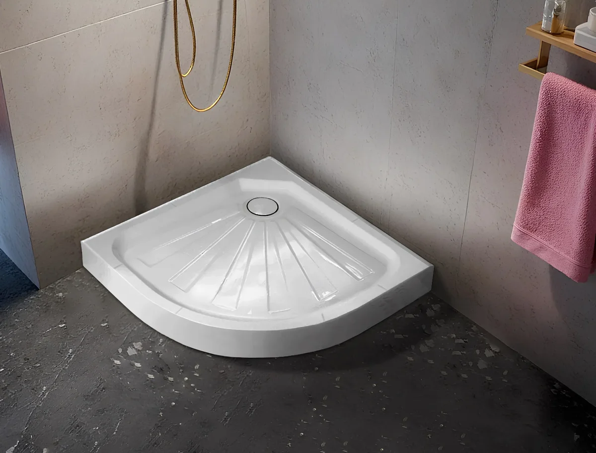 Душевой поддон полукруглый CeruttiSPA R100 белый 100х100х12 см