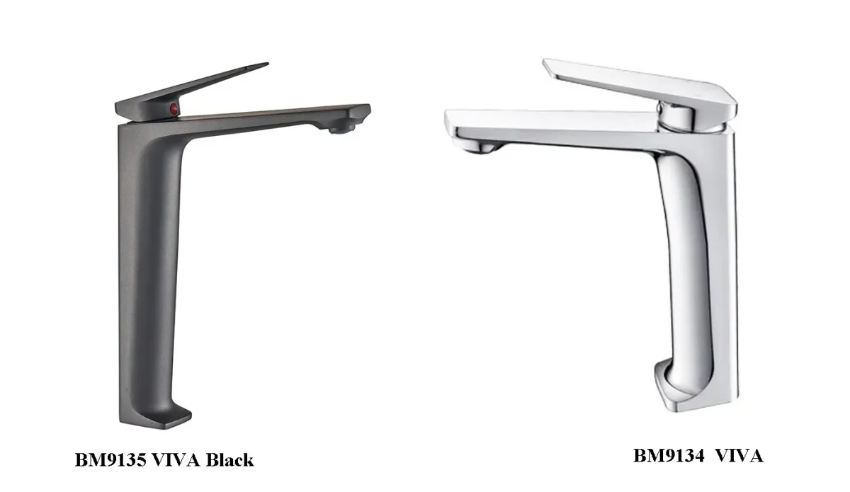 Смеситель для раковины BOCH MANN VIVA XLB BM9135 высокий, черный матовый