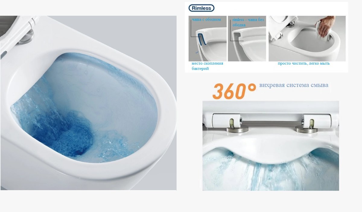 Унитаз подвесной CeruttiSPA Bernina Aria безободковый, белый, 48х34х35 см