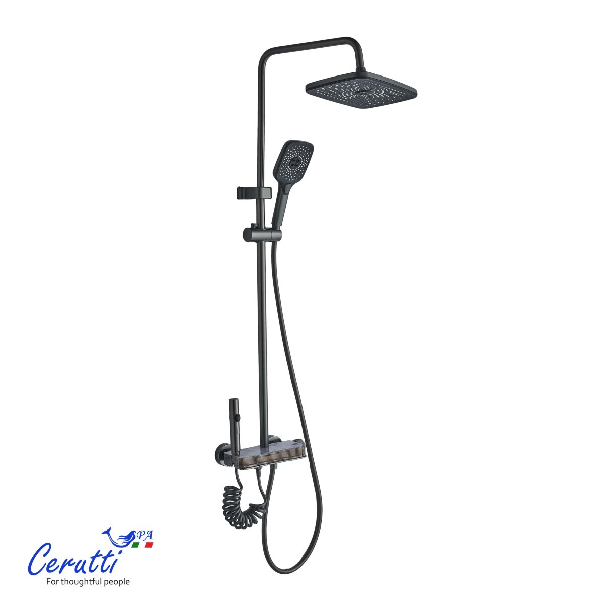 Душевая стойка Ceruttispa LEANDRO цвет графит, 11410