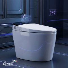 Умный унитаз-биде импульсный Ceruttispa КЛИО (CLIO) Smart CT12153 безободковый, электронный, с дистанционным управлением