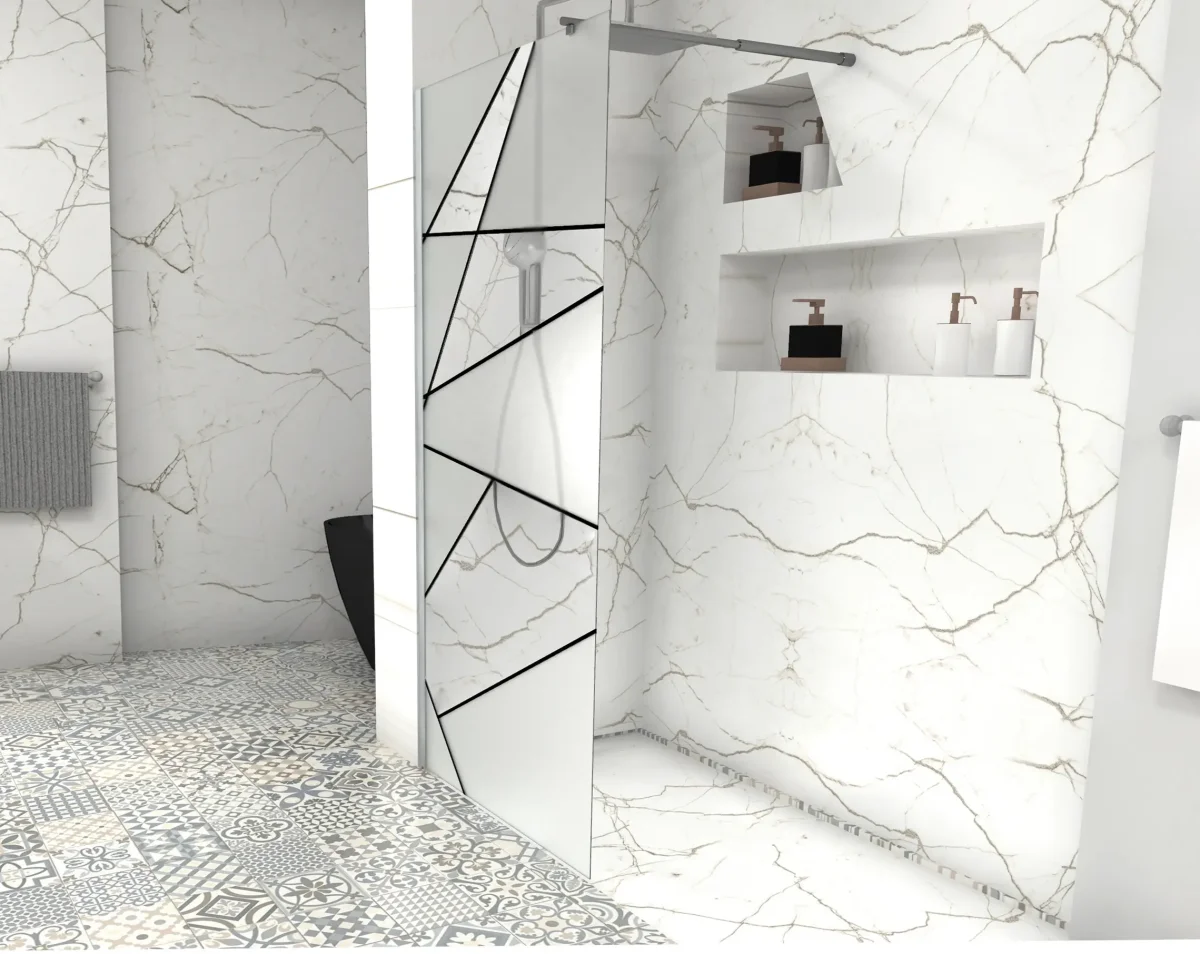 Душевое ограждение Ceruttispa PICK T120 (120x190), стекло 8 мм, матовое с прозрачным