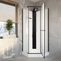 Душевая кабина Ceruttispa Chika 901BF тропический душ, угловая, без крыши