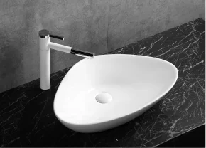 Раковина накладная Ceruttispa CR7025M, треугольная, белая, 59х39х13,5 см