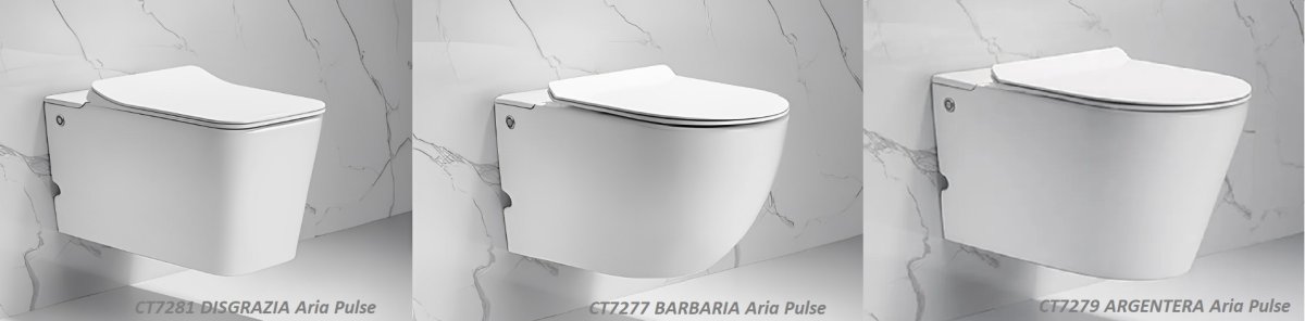 Унитаз подвесной импульсный CeruttiSPA Argentera Aria Pulse безободковый, 60х35х41 см