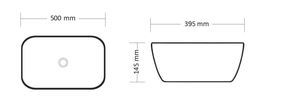 Раковина накладная Ceruttispa CR8217MMB матовый черный мрамор, 45,5х32х13,5 см