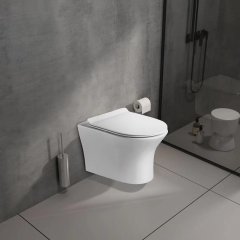 Унитаз подвесной CeruttiSPA Bernina Aria безободковый, белый, 48х34х35 см