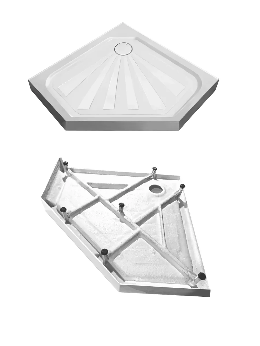 Душевой поддон пентагональный CeruttiSPA P101 белый 100х100х15 см