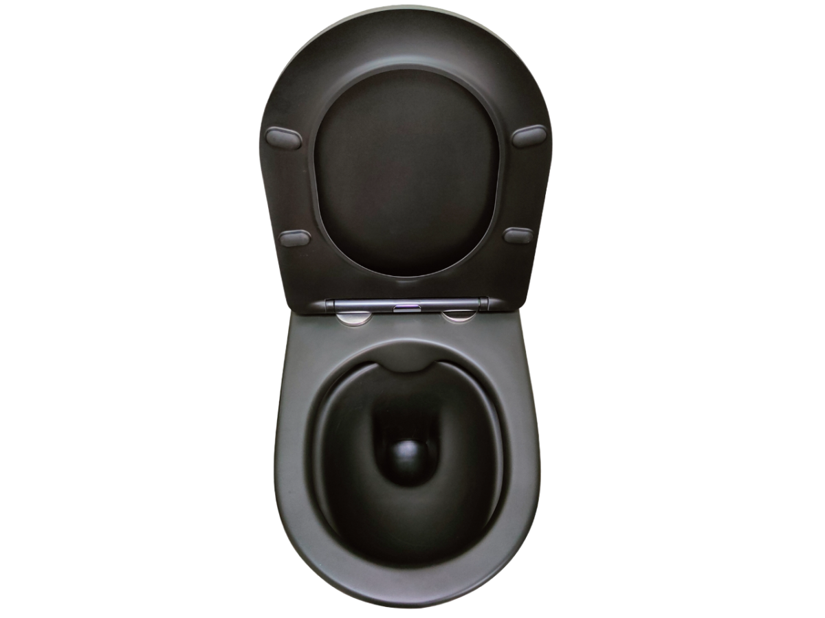 Унитаз подвесной Cerutti SPA SELLA Aria MB матовый черный безободковый