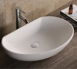 Раковина накладная Ceruttispa CR7074 асимметричная, белая, 61х41х16 см