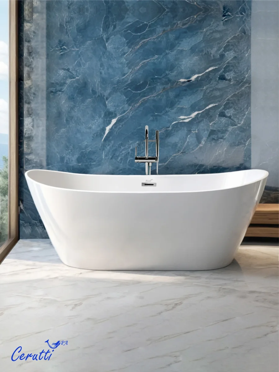 Отдельностоящая акриловая ванна Cerutti Spa NEMI 170II без гидромассажа