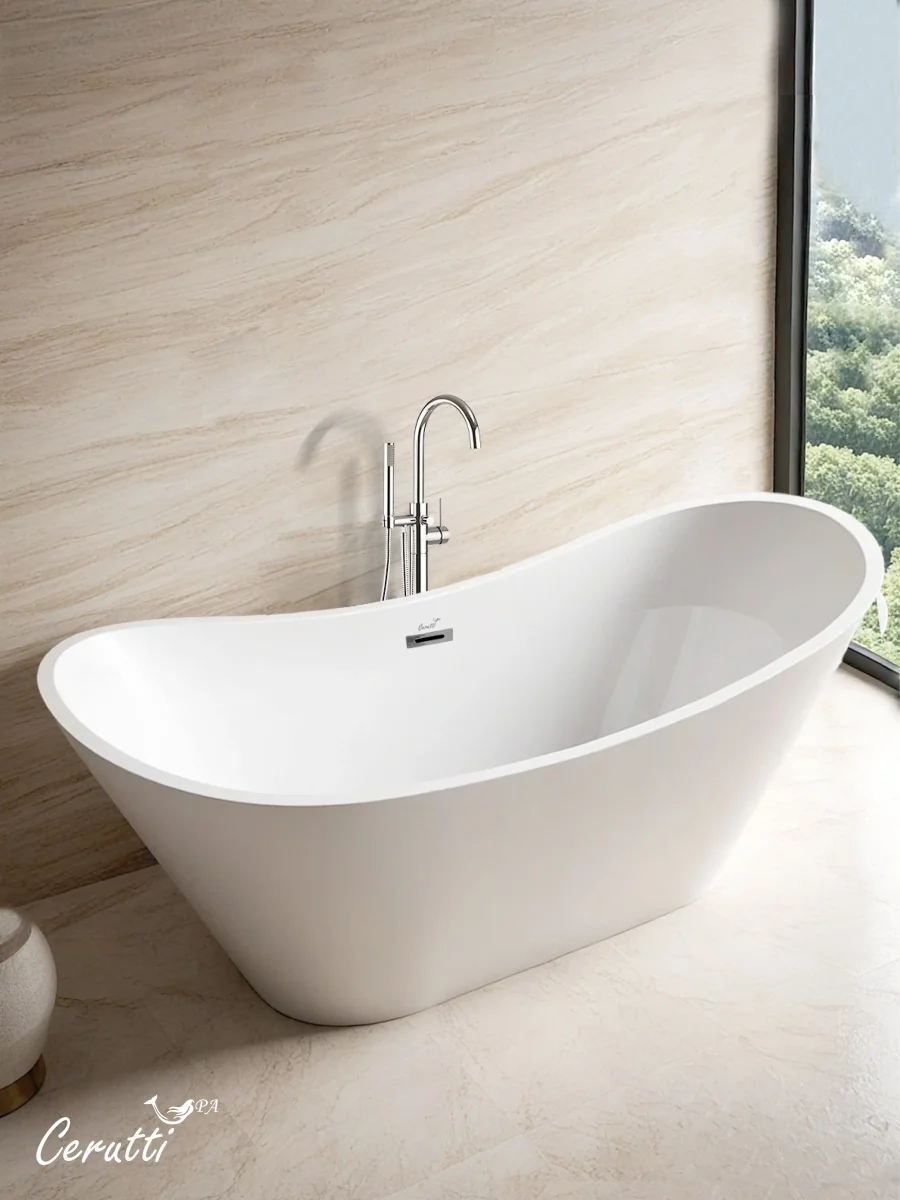 Отдельностоящая акриловая ванна Cerutti Spa NEMI 170II без гидромассажа