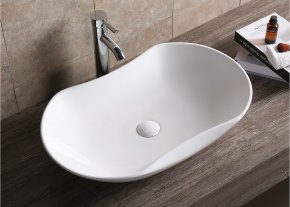 Раковина накладная Ceruttispa CR7031 овальная, белая, 67х41,5х12,5 см