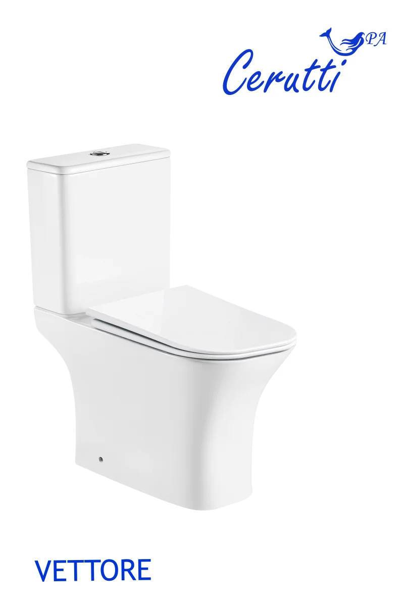 Унитаз компакт Cerutti SPA VETTORE CT7192 безободковый с микролифтом и быстросъемным сиденьем