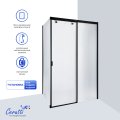Душевое ограждение Cerutti SPA MARBELLA 120BF R, 80х120 см, в правый угол, матовое стекло, черный профиль, без поддона
