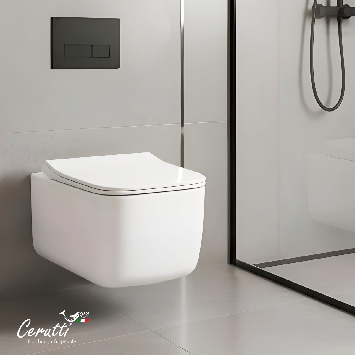 Унитаз подвесной CeruttiSPA TACITO Aria Tornado CT12033 безободковый (525х360х320)