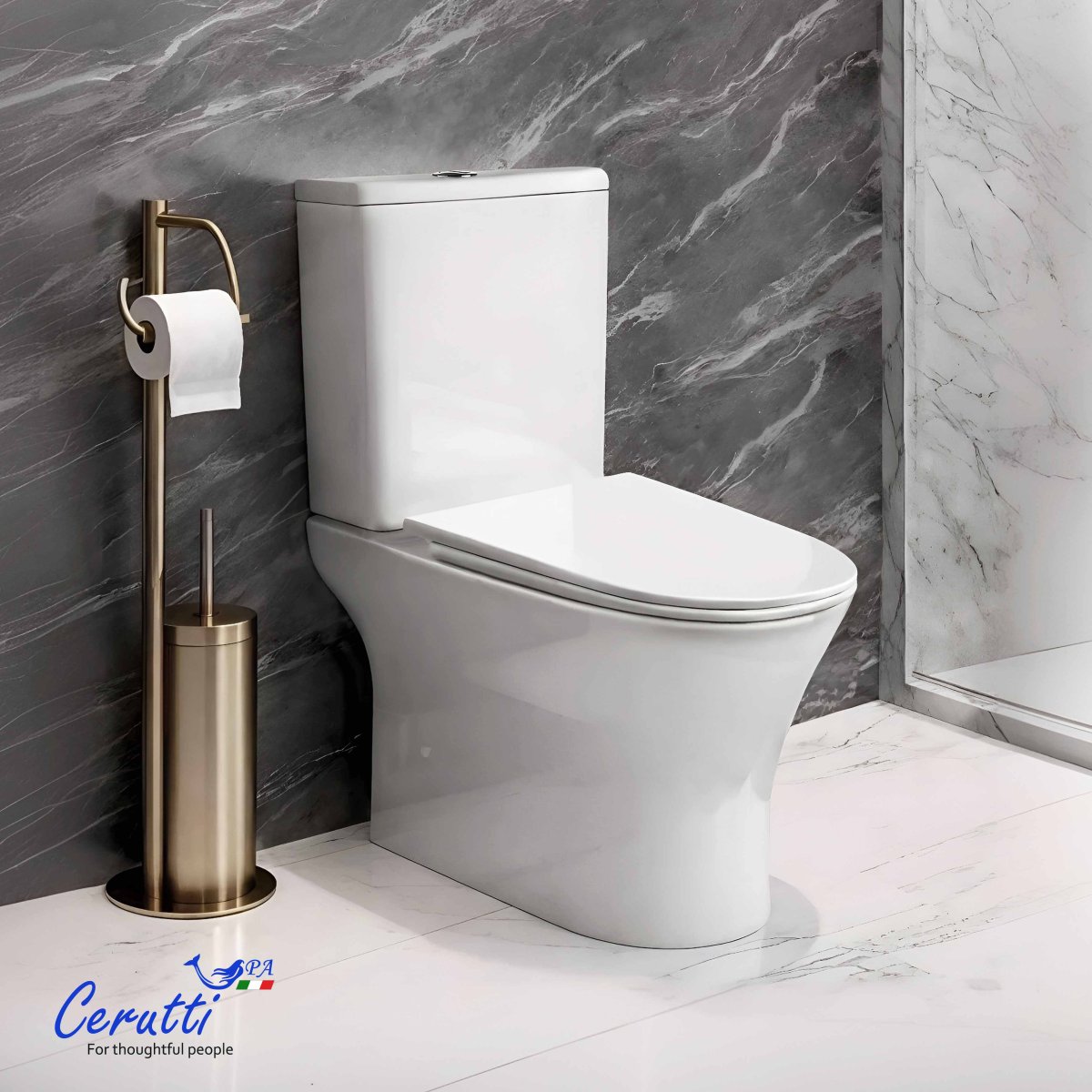 Унитаз компакт Cerutti SPA BERNINA CT7193 безободковый с микролифтом и быстросъемным сиденьем