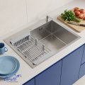 Мойка кухонная Ceruttispa ГЛОРИЯ (GLORIA) 6045 nano embos (матовый хром) из нержавеющей стали (600х450х220)