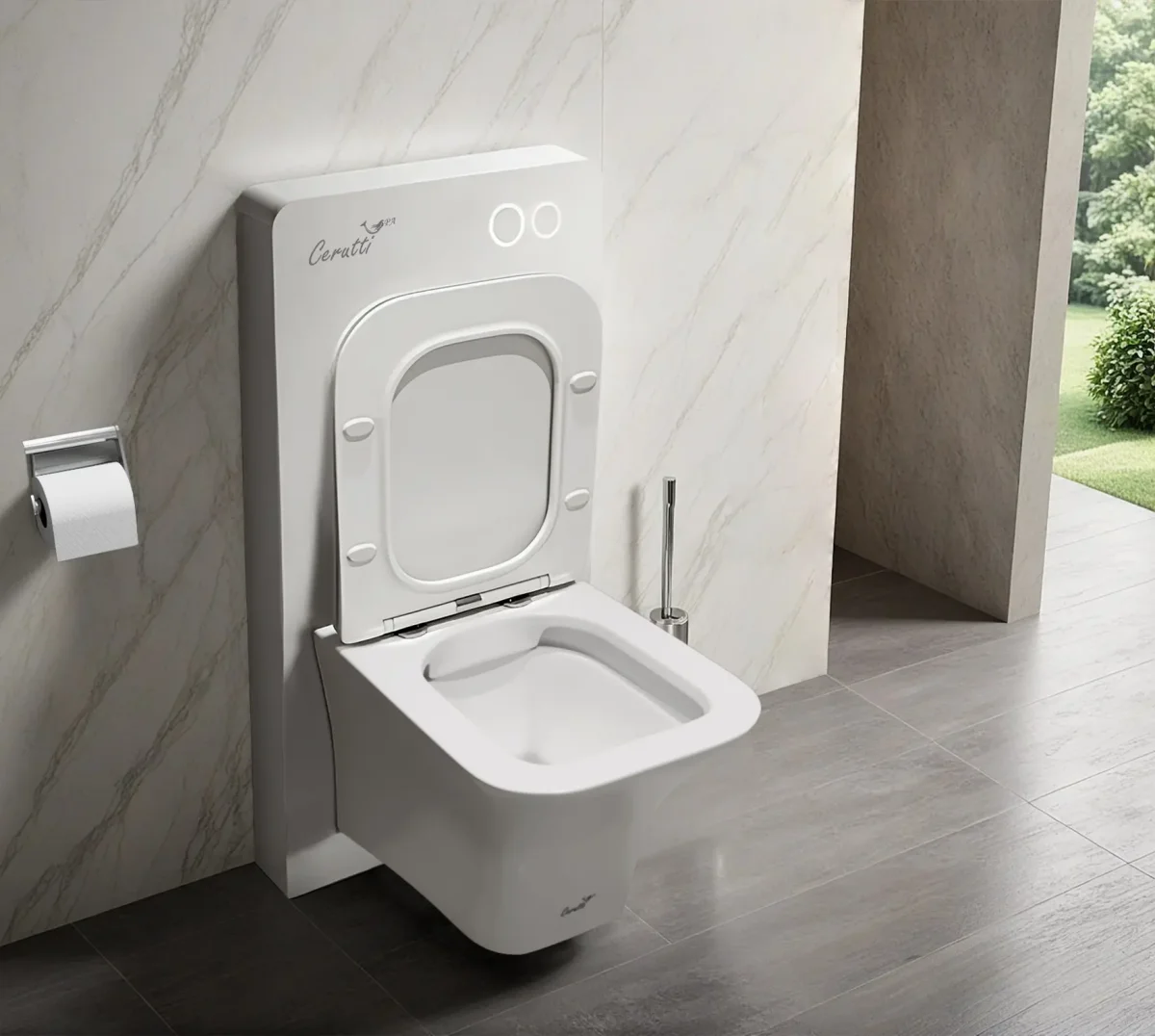 Модуль - инсталляция приставная Ceruttispa G111W белое стекло