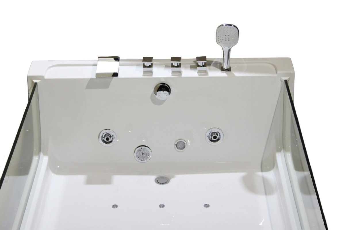 Гидромассажная ванна Ceruttispa C-454A двухместная 170х120 см, с  аэромассажем и цветной подсветкой