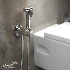 Гигиенический душ Ceruttispa БРАЙС SH (BRAIES SH) из латуни, хром, шланг 120 см
