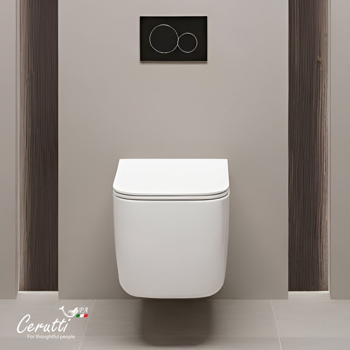 Унитаз подвесной CeruttiSPA TACITO Aria Tornado CT12033 безободковый (525х360х320)