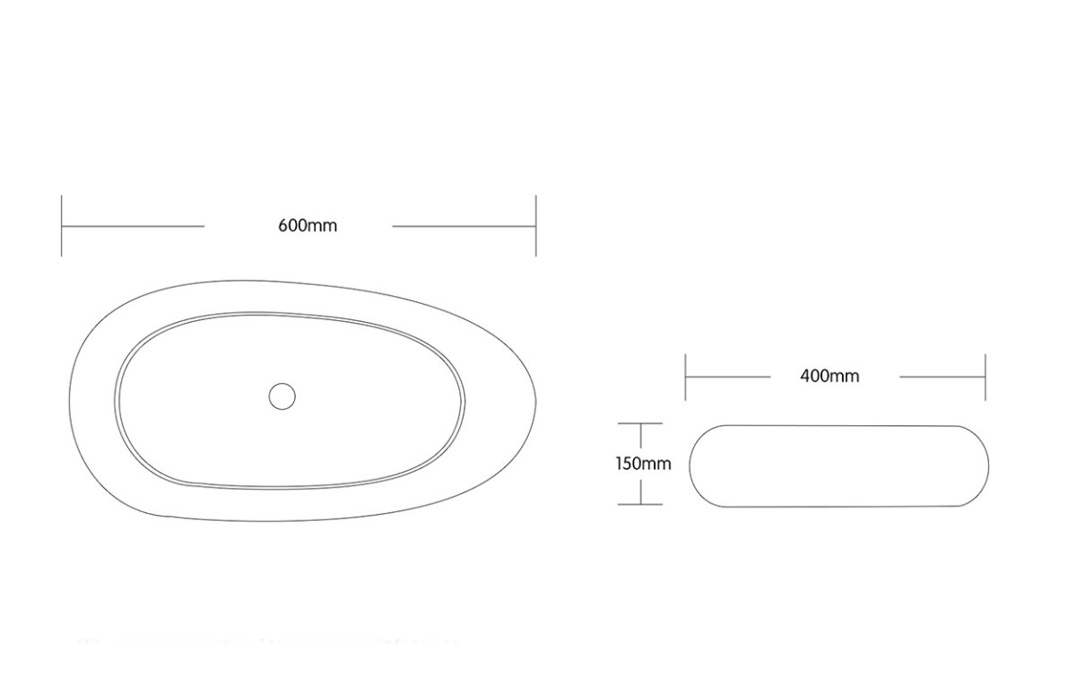 Раковина накладная Ceruttispa CR7041B асимметричная, белая, 60х40х15 см