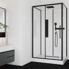 Душевая кабина CeruttiSpa AMI120, тропический душ, закрытая, 120х80х210