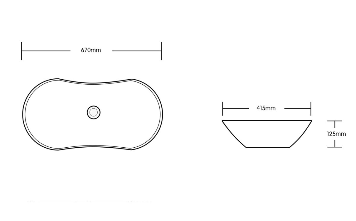 Раковина накладная Ceruttispa CR7031 овальная, белая, 67х41,5х12,5 см