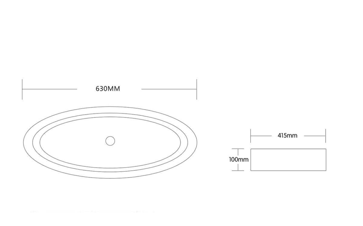Раковина накладная Ceruttispa CR7045 овальная, плоская, белая, 63х41,5х10 см