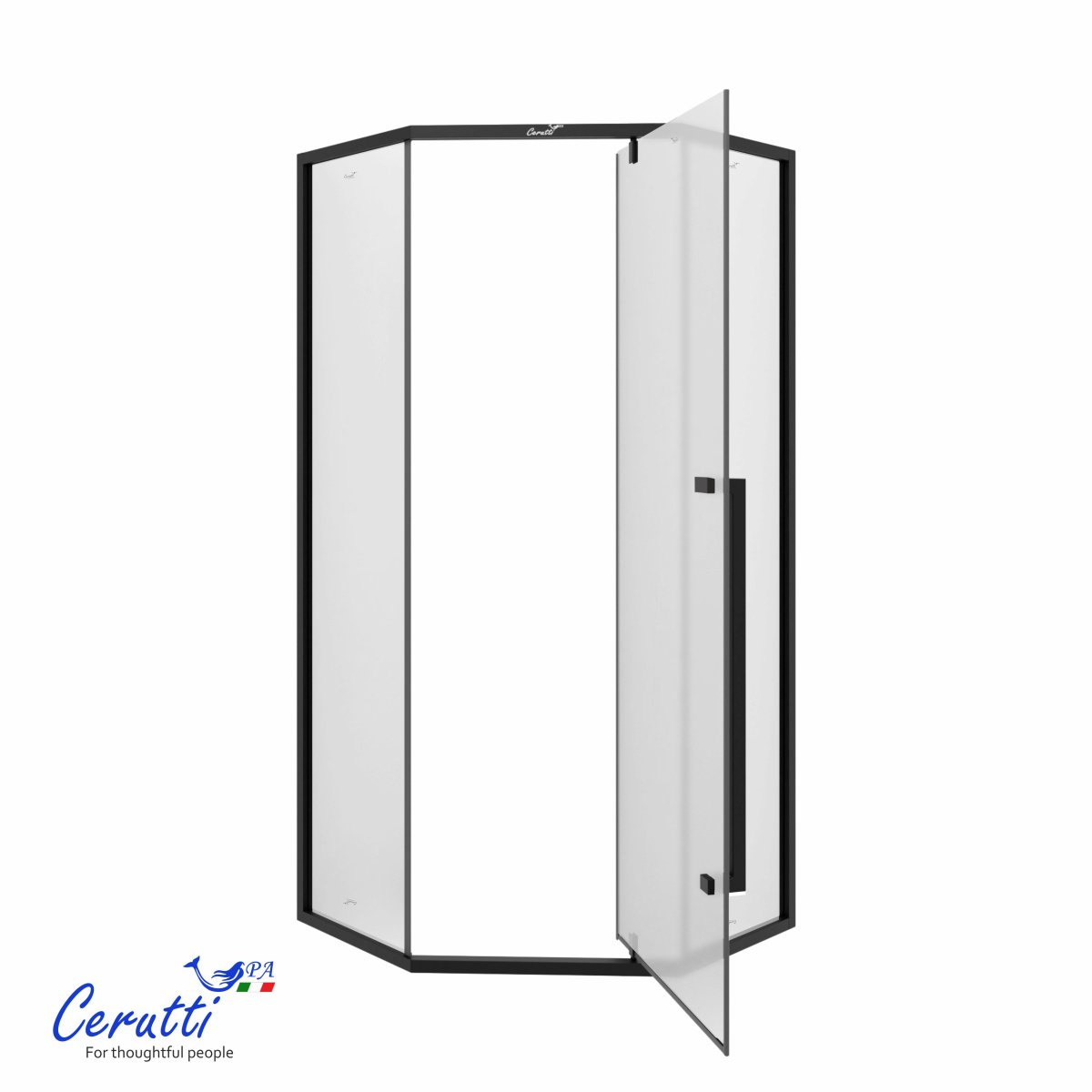 Душевое ограждение Cerutti SPA C3AF R, 90x90 см, без поддона, матовое стекло 5 мм