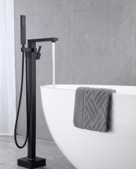BOCH MANN ALBANO Black черный матовый Напольный смеситель для отдельностоящей ванны (8923)