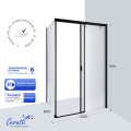 Душевое ограждение Cerutti SPA MARBELLA 120BF R, 80х120 см, в правый угол, матовое стекло, черный профиль, без поддона