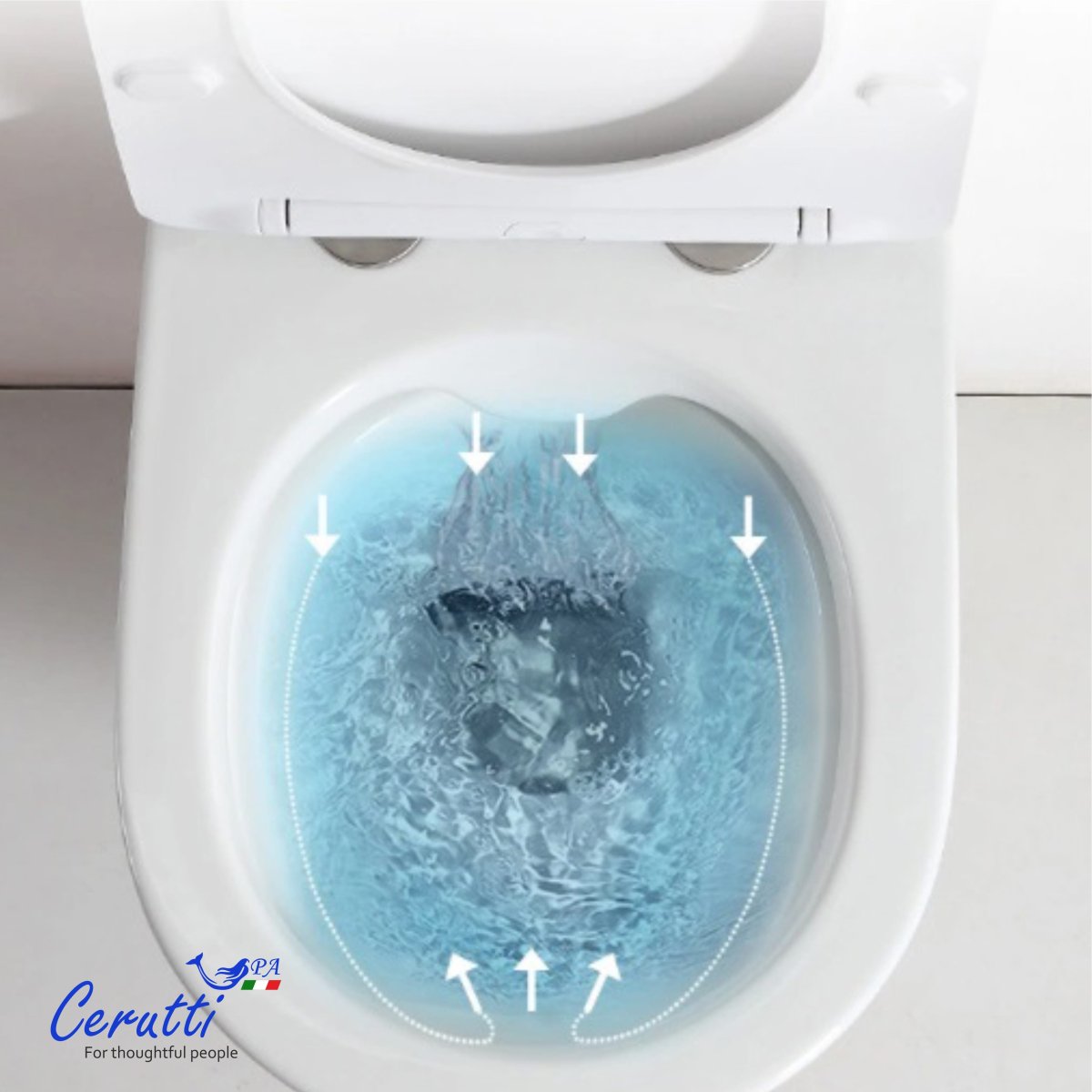 Унитаз приставной CeruttiSPA Vettore F 7841 безободковый