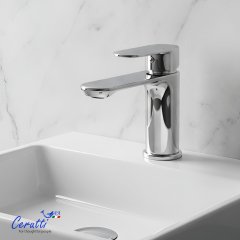 Смеситель для раковины Ceruttispa ОРАЦИО (ORAZIO) из латуни, цвет хром