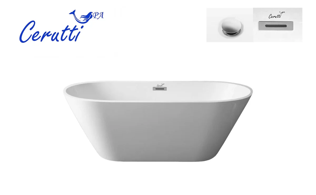 Отдельностоящая акриловая ванна Cerutti SPA ДИЗЕО (dISEO) 7390 без гидромассажа